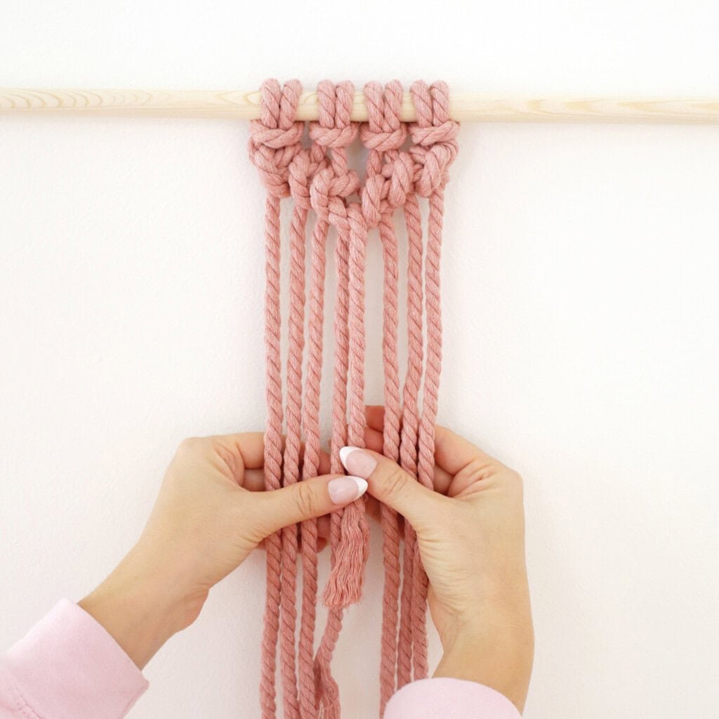 Double Half-Hitch Knot macrame