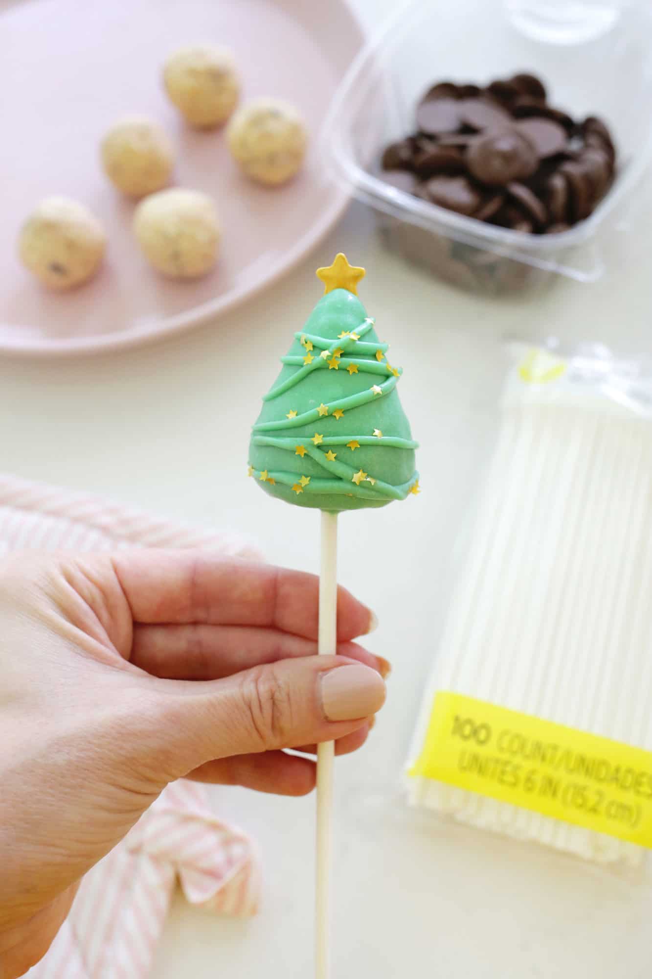 christmas tree cake pop