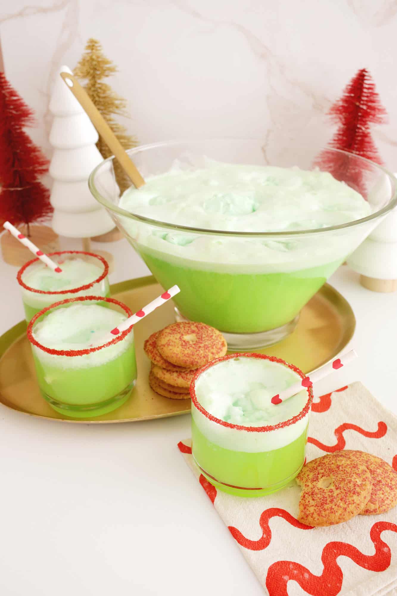 Green grinch christmas punch