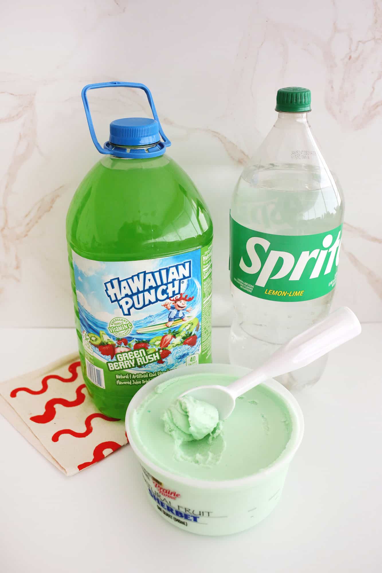 Green grinch christmas punch ingredients